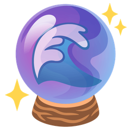 water wave and crystal ball