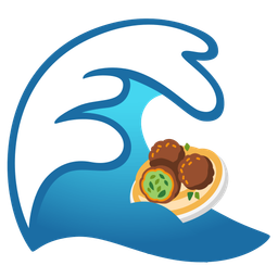 water wave and falafel