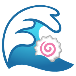 water wave and fish cake with swirl