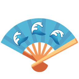 water wave and folding hand fan