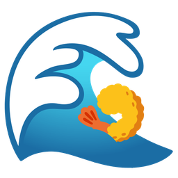 water wave and fried shrimp