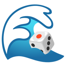 water wave and game die