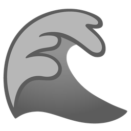 water wave and grey heart