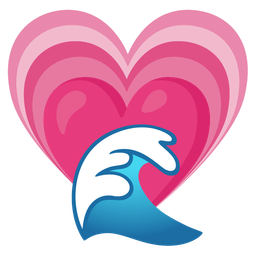 water wave and growing heart