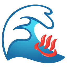 water wave and hot springs