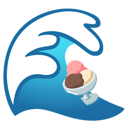 water wave and ice cream