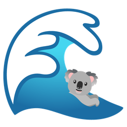 water wave and koala