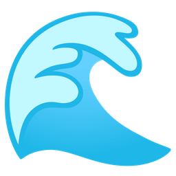 water wave and light blue heart