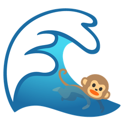 water wave and monkey face