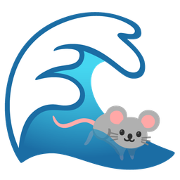 water wave and mouse face