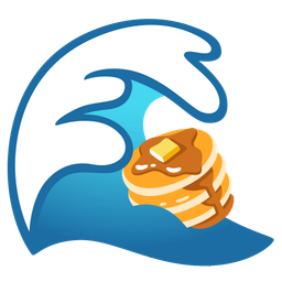 water wave and pancakes