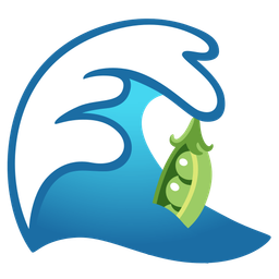 water wave and pea pod