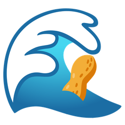 water wave and peanuts