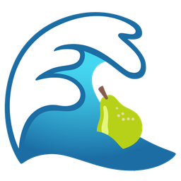 water wave and pear