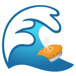 water wave and pie