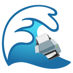 water wave and printer