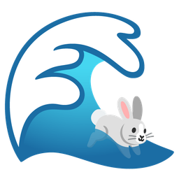 water wave and rabbit face