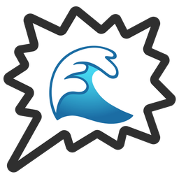 water wave and right anger bubble