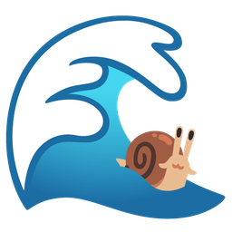 water wave and snail