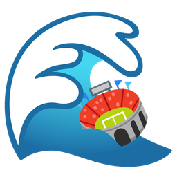 water wave and stadium