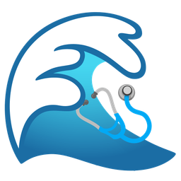 water wave and stethoscope