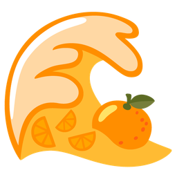 water wave and tangerine