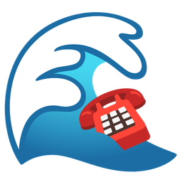 water wave and telephone