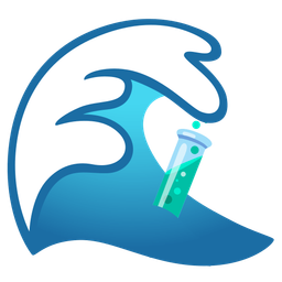 water wave and test tube