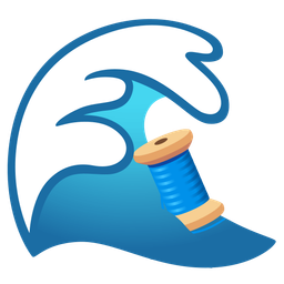 water wave and thread