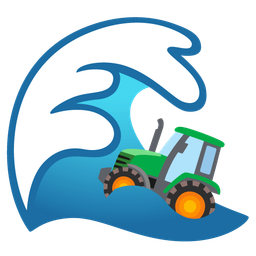 water wave and tractor