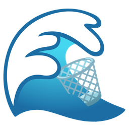 water wave and wastebasket