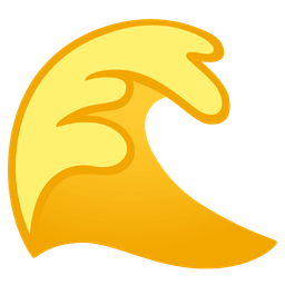 water wave and yellow heart