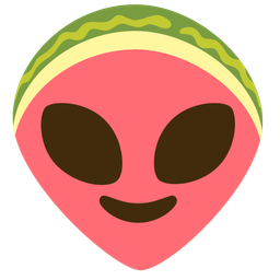 watermelon and alien
