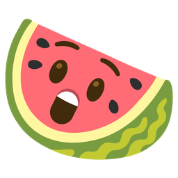 watermelon and astonished face
