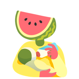 watermelon and baby bottle