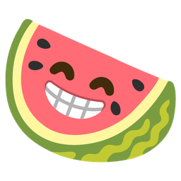 Watermelon and Beaming face with smiling eyes