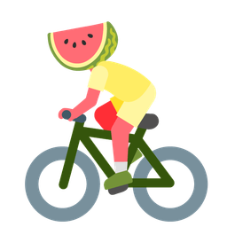 watermelon and bicycle