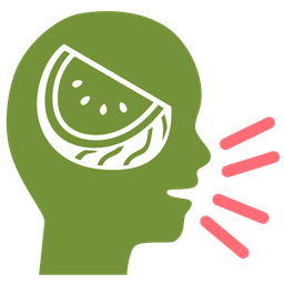 watermelon and busts in silhouette