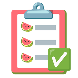 watermelon and check mark button