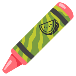 watermelon and crayon