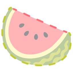watermelon and dotted line face