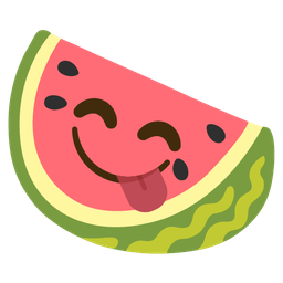 Watermelon and Face savoring food