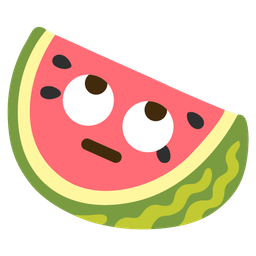 watermelon and face with rolling eyes