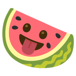 Watermelon and Face with tongue