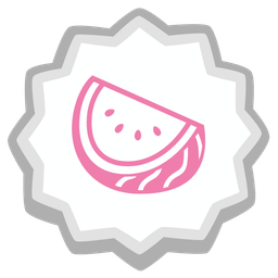 watermelon and fish cake with swirl