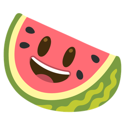 Watermelon and Grinning face with big eyes