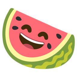 Watermelon and Grinning face with smiling eyes