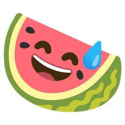Watermelon and Grinning face with sweat