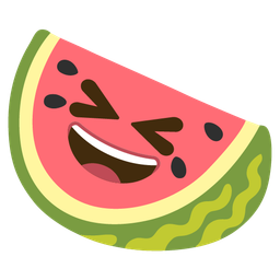 Watermelon and Grinning squinting face