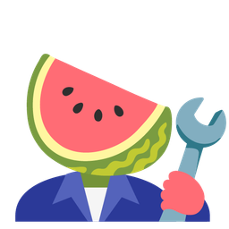 watermelon and hammer and wrench